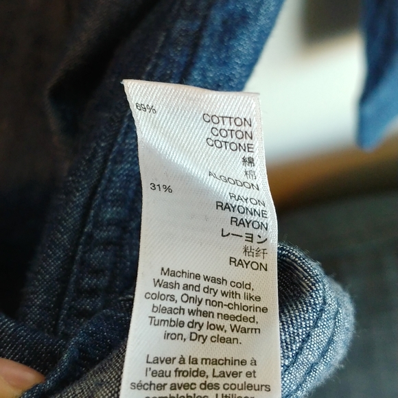 Gap Boyfriend Denim Button Down Shirt - Picture 6 of 7